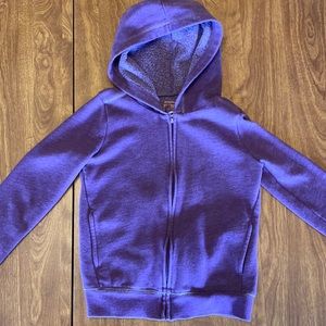 Girls soft fleece zip up sweatshirt